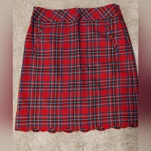 COPY - Talbots red plaid skirt, size 2